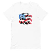 Blessed is the Nation Psalm 33:12 Short-Sleeve Unisex T-Shirt